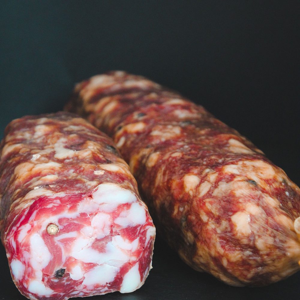 Thinly sliced cured coppa