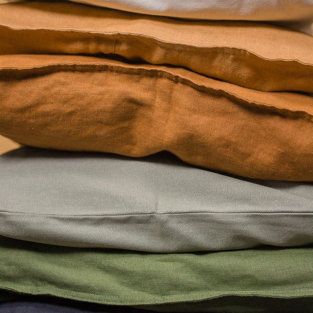 Washed linen cushion covers