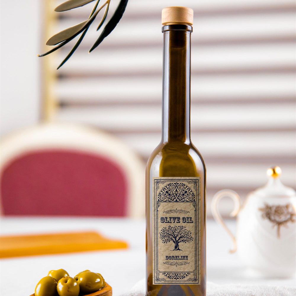 Bottle of first-press estate olive oil